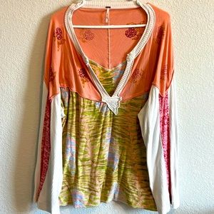Free people multi-color top.